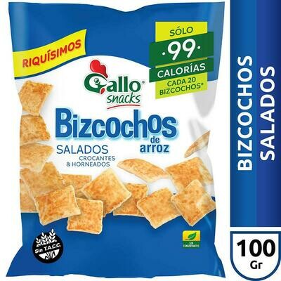 GALLO BIZCOCHOS SALADOS - 100gr/ PACK X 3U