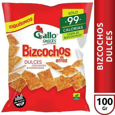 GALLO BIZCOCHOS DULCES - 100gr/ PACK X 3U