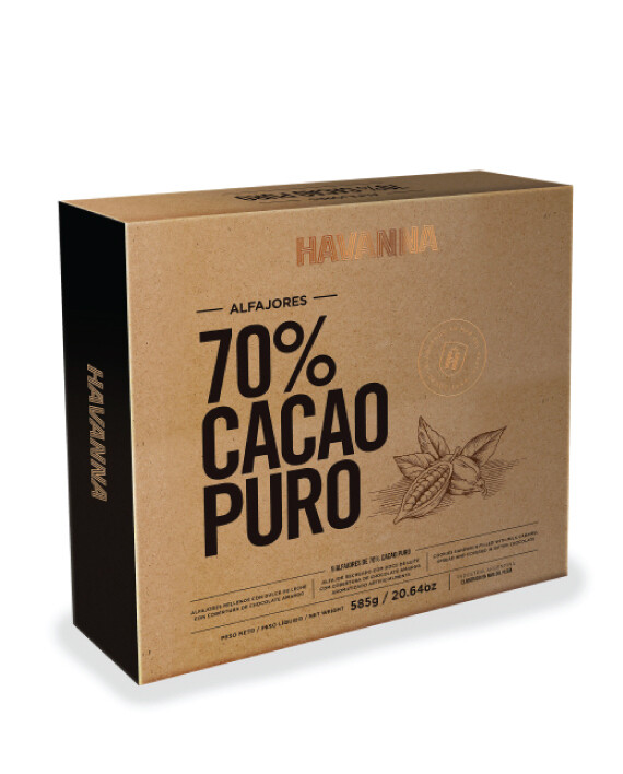 ALFAJOR HAVANNA 70% CACAO PURO X 9U