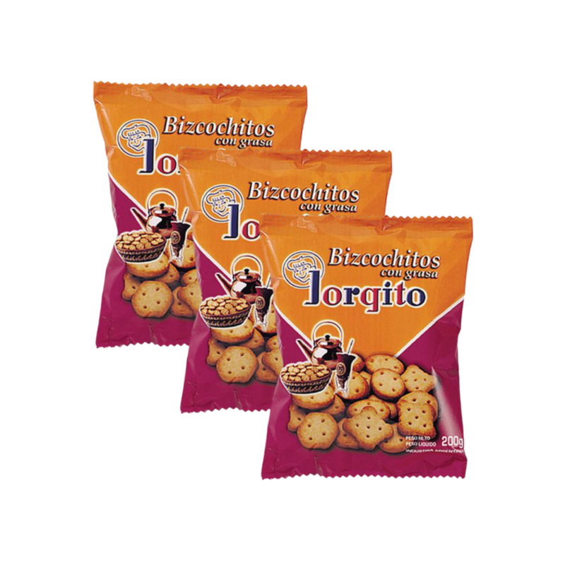 BIZCOCHOS JORGITO 200G - PACK X 3U