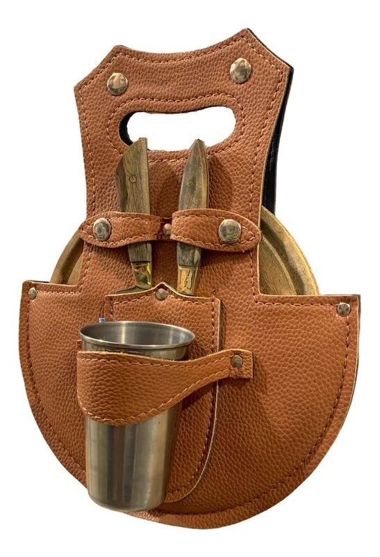 SET ASADO ARTESANAL C/VASO