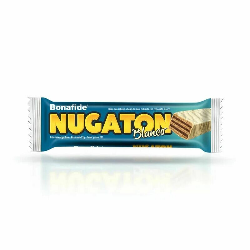 NUGATON BONAFIDE BLANCO PACK X 6 UNIDADES