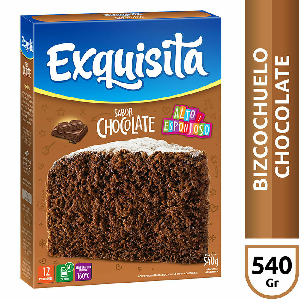 BIZCOCHUELO CHOCOLATE EXQUISITA 540 GR