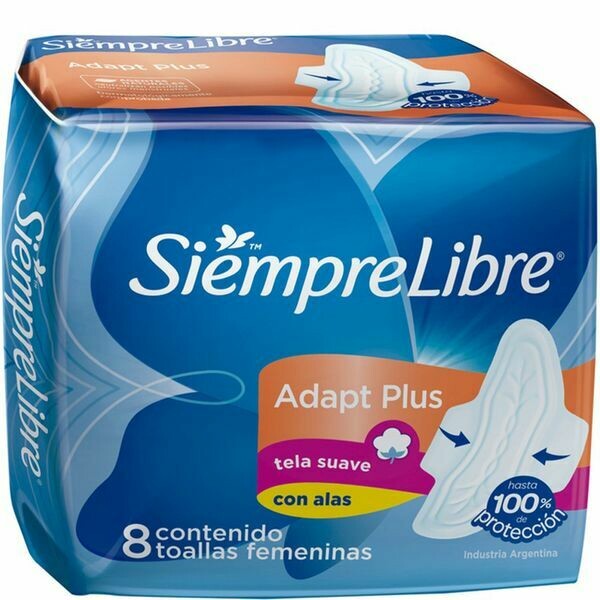 SIEMPRE LIBRE ADAPT TELA SUAVE CON ALAS X 8u (PACK X4 - TOTAL 32 UNIDADES)