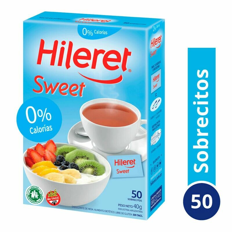 EDULCORANTE HILERET SWEET EN POLVO 50 SOBRES