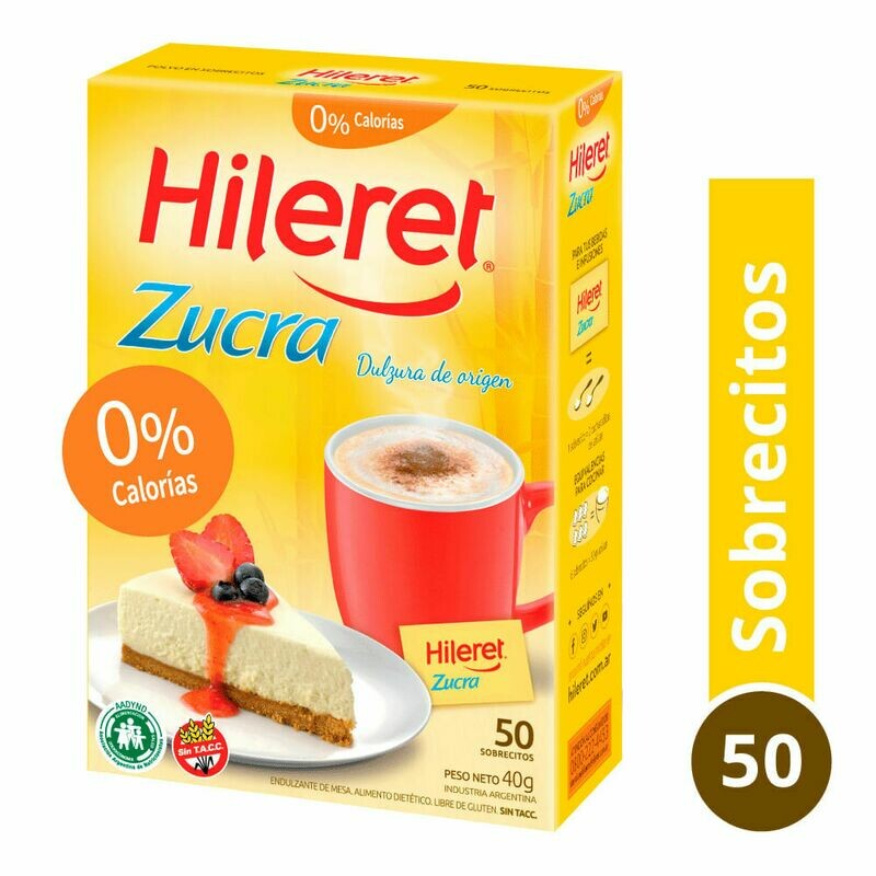 EDULCORANTE HILERET  ZUCRA EN POLVO 50 SOBRES
