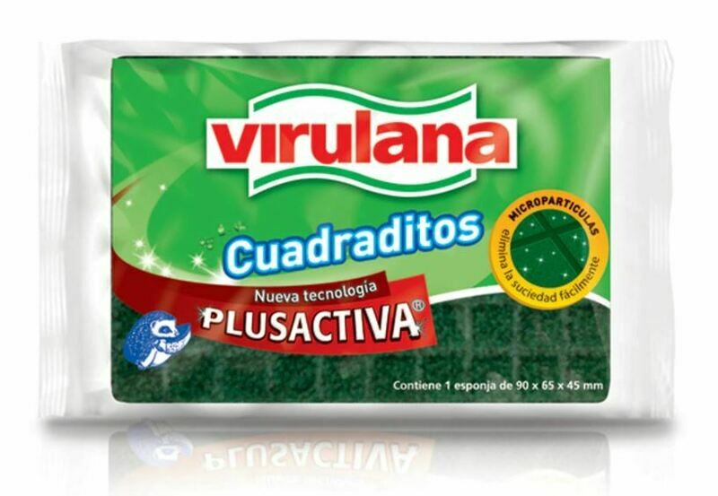 ESPONJA VIRULANA CON CUADRADITOS X 3 UNIDADES