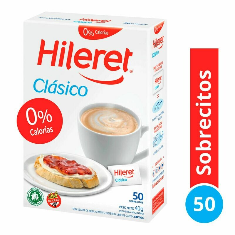 EDULCORANTE HILERET CLÁSICO EN POLVO 50 SOBRES