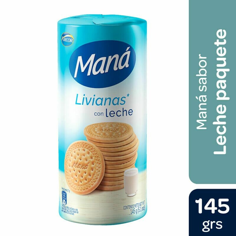 MANA LIVIANAS CON LECHE 145 GR - PACK X 3U