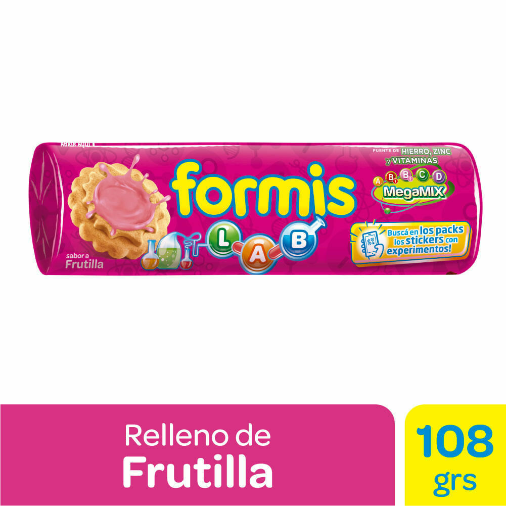 FORMIS VAINILLA-FRUTILLA 108 GR - PACK X 3U