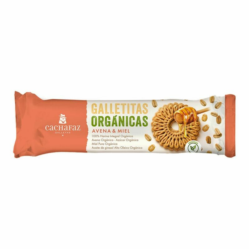 GALLETITAS ORGÁNICAS AVENA Y MIEL CACHAFAZ 170 GR - PACK X 3U