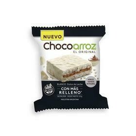CHOCOARROZ ALFAJOR BLANCO CON DULCE DE LECHE 25 GR - PACK X 3U