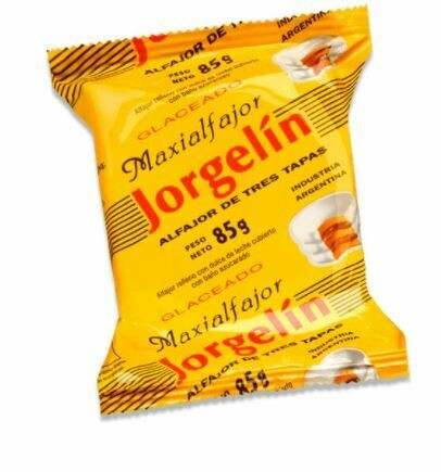ALFAJOR JORGELIN TRIPLE BLANCO GLACEADO 85 GR  - PACK X 6U
