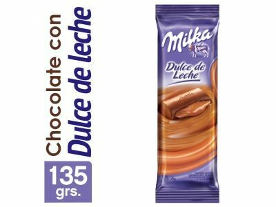 CHOCOLATE MILKA DULCE DE LECHE 135 GR - PACK X 2U