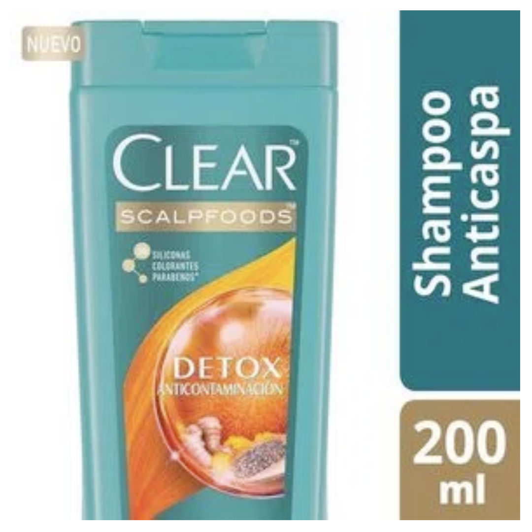 SHAMPOO CLEAR ANTICASPA 200ML - PACK X 2 UNID