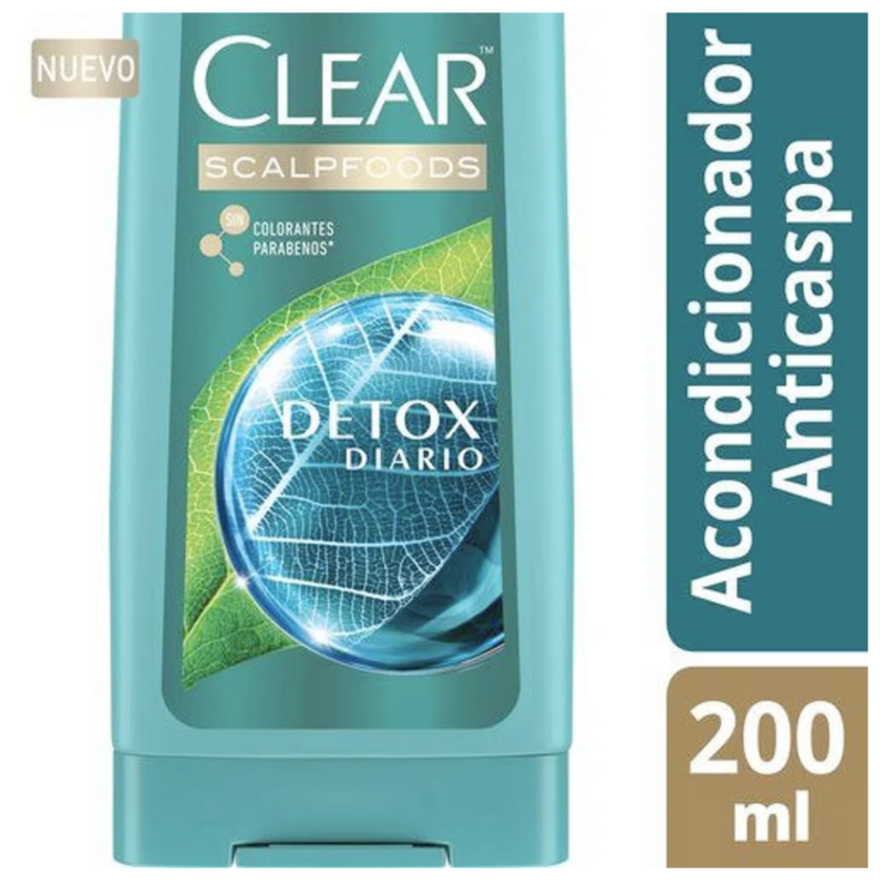 ACONDICIONADOR CLEAR ANTICASPA 200ML - PACK X 2 UNID