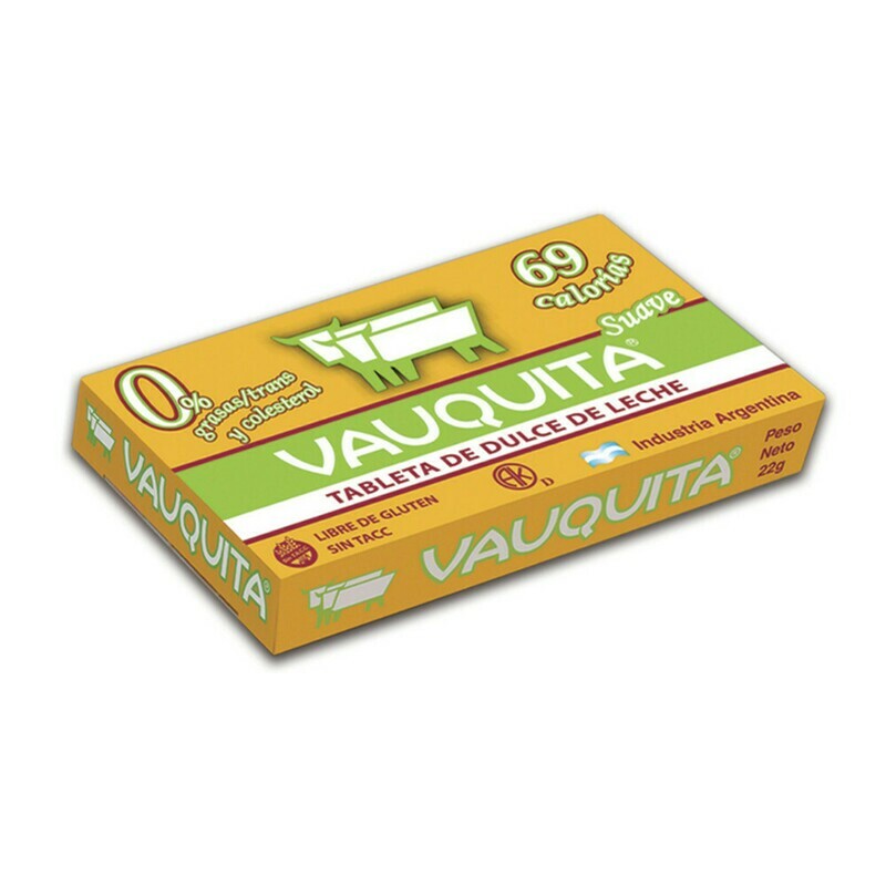 VAUQUITA DULCE DE LECHE LIGHT 25 GR - CAJA X 18 UNIDADES