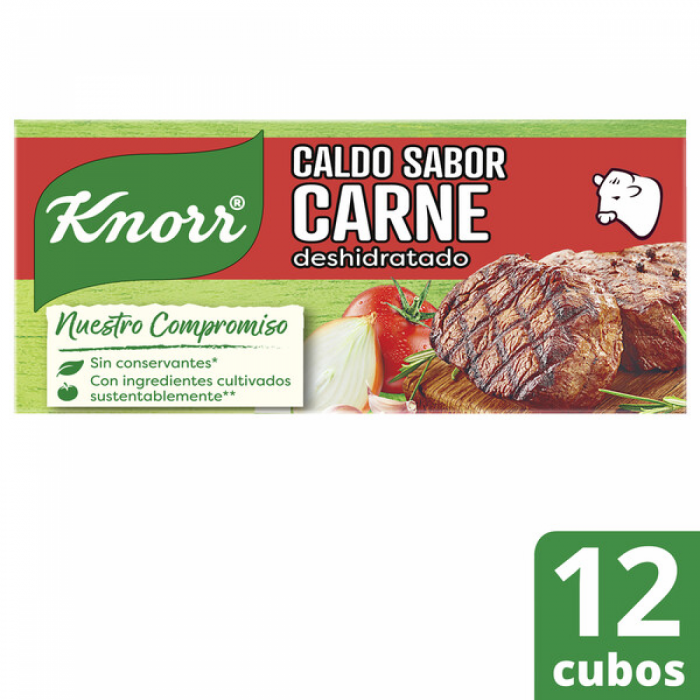 CALDO DE CARNE KNORR 12 CUBOS
