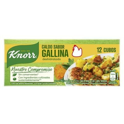 CALDO DE GALLINA KNORR 12 CUBOS