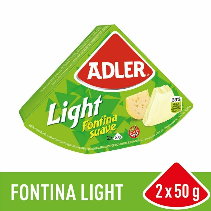 QUESO ADLER FONTINA LIGHT 2 X 50 GR