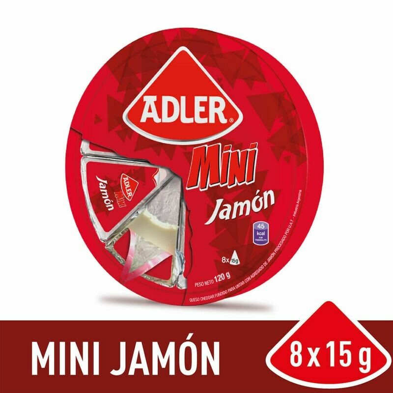 RUEDA QUESO ADLER JAMÓN 120 GR