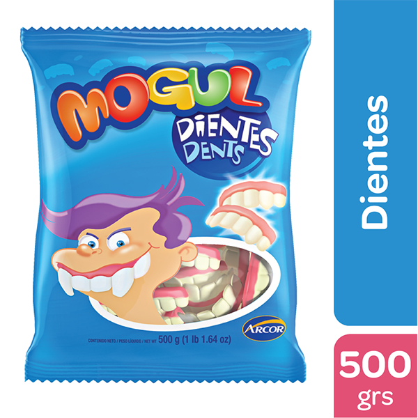 MOGUL DIENTES FRUTILLA Y YOGURT 500 GR