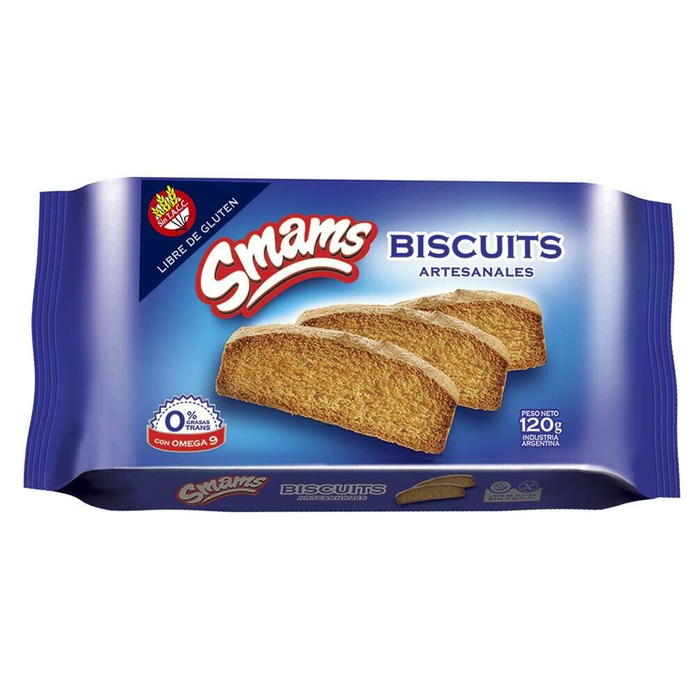 BISCUITS DULCES SMAMS SIN TACC 120 GR