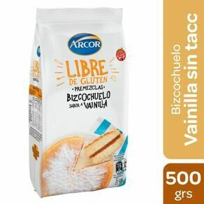 BIZCOCHUELO VAINILLA ARCOR SIN TACC 500 GR SIN TACC