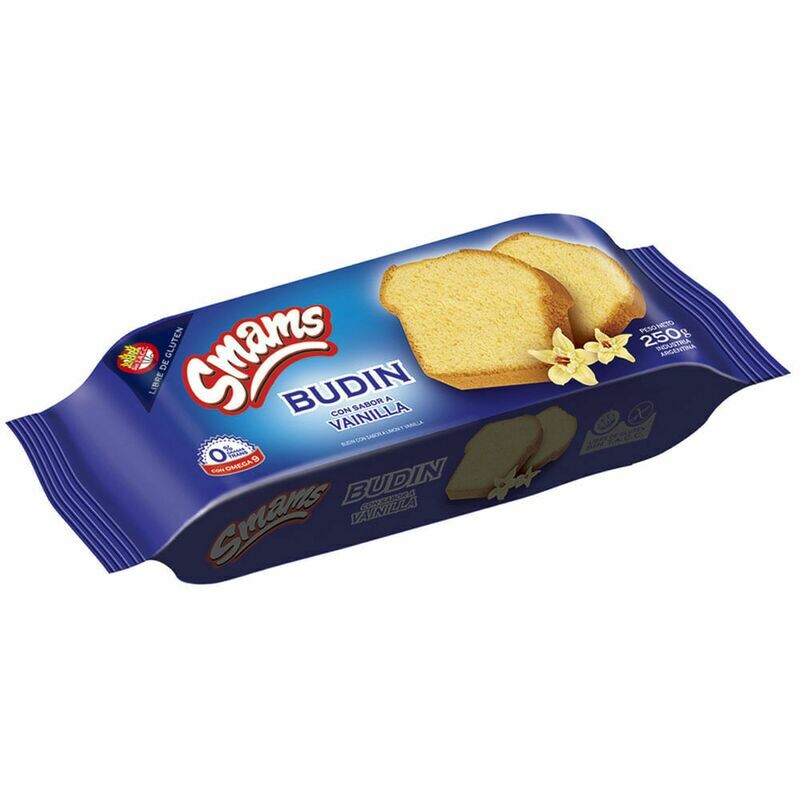 BUDIN DE VAINILLA SMAMS - SIN TACC - 250 GR
