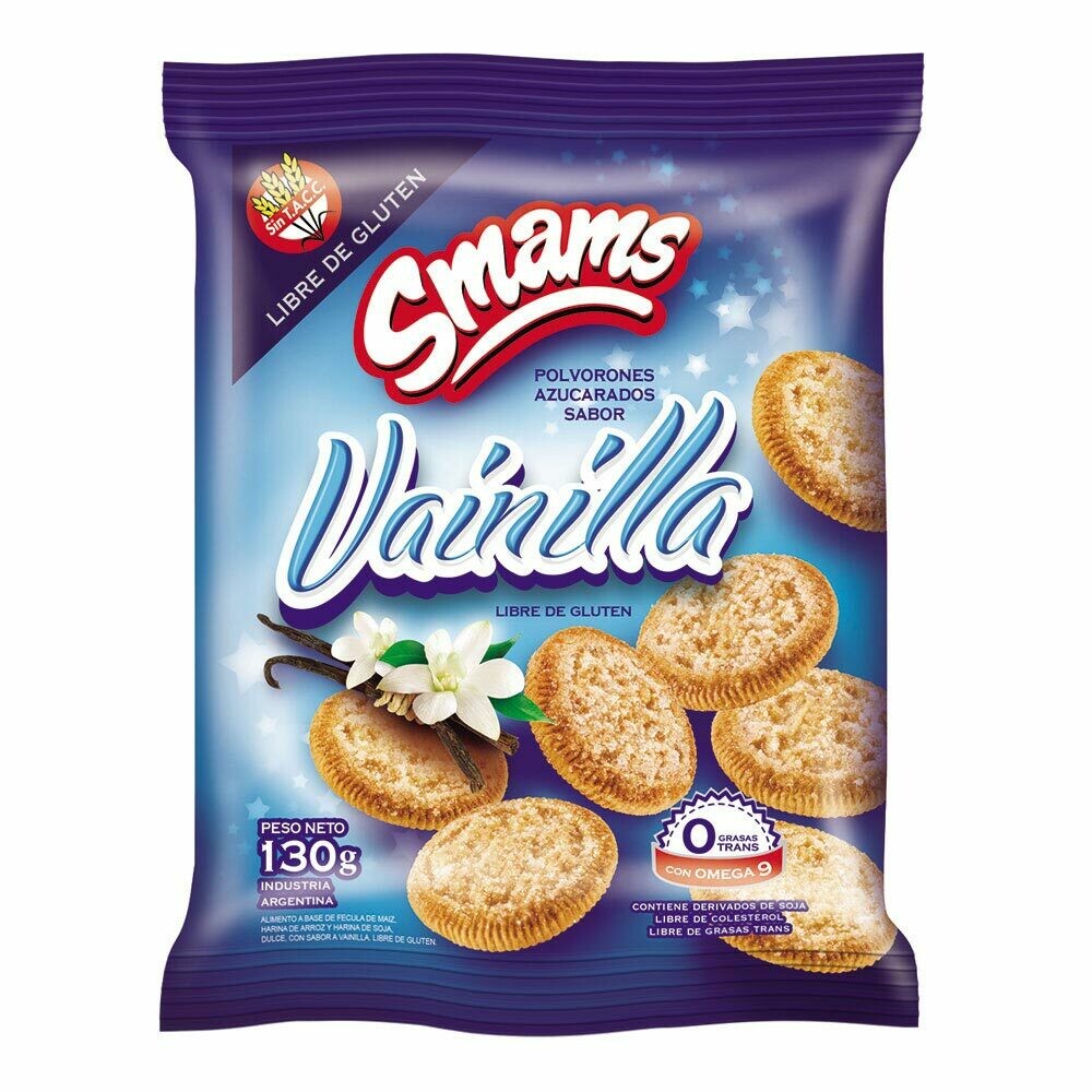 POLVORONES VAINILLA SMAMS - SIN TACC 130 GR