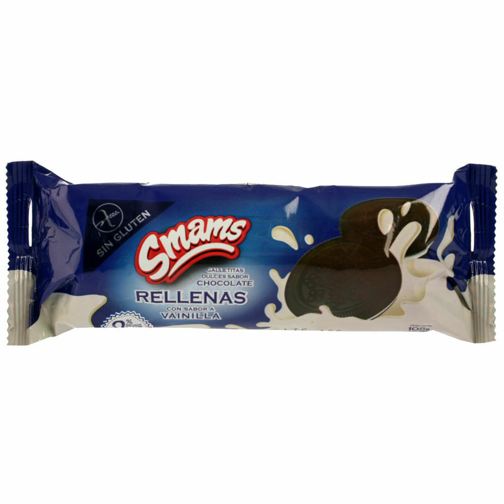 GALLETITAS RELLENAS CHOCOLATE SMAMS SIN TACC 105 GR