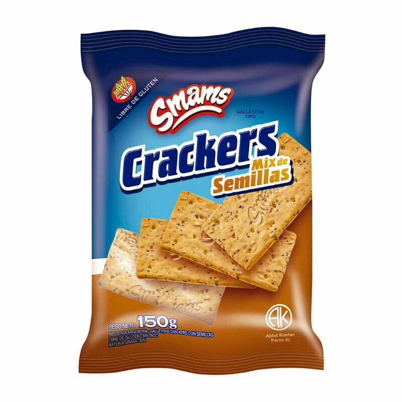 CRACKERS CON SEMILLAS SMAMS - SIN TACC 150 GR