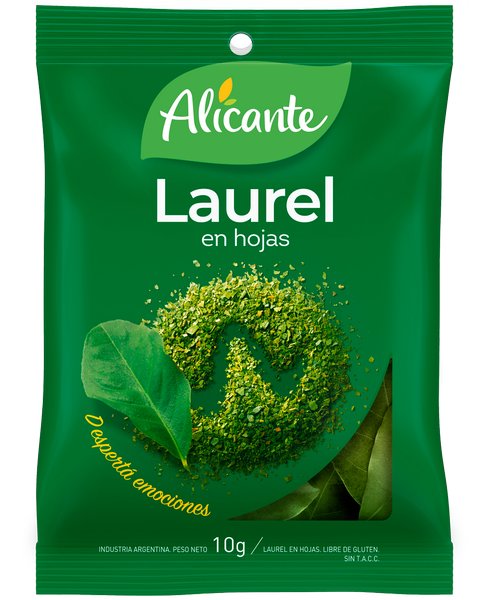 LAUREL EN HOJAS ALICANTE 10 GR SIN TACC PACK 3U