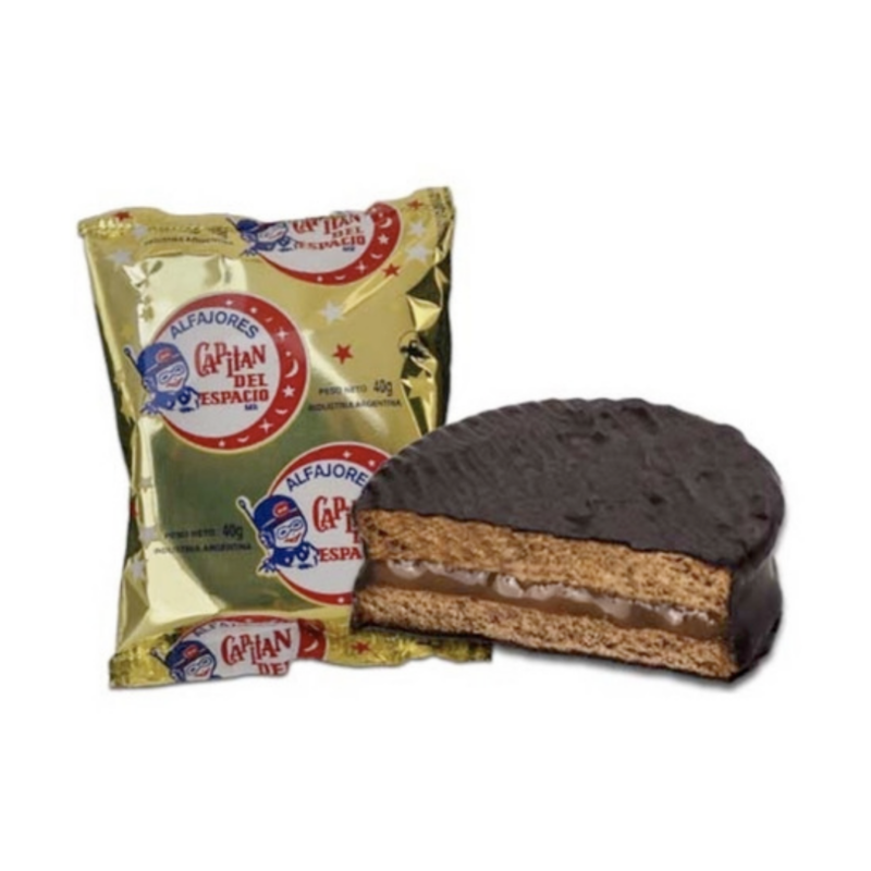 ALFAJOR CAPITAN DEL ESPACIO NEGRO 40G - PACK X 6 UNIDADES