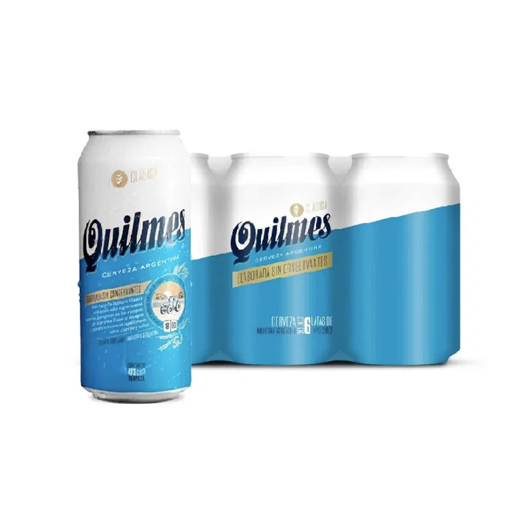 CERVEZA QUILMES RUBIA 473ML - PACK X 6