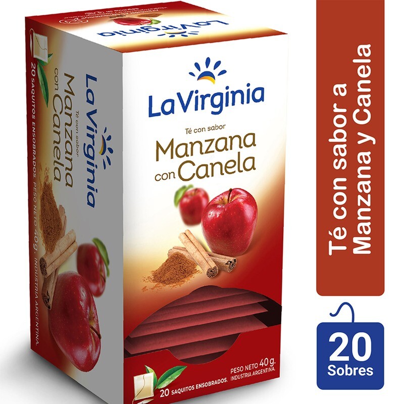 TE SABOR MANZANA CON CANELA LA VIRGINIA - 20 SOBRES