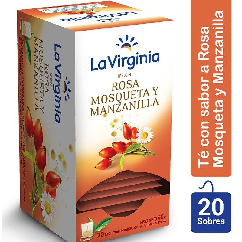 TE LA VIRGINIA SABOR ROSA MOSQUETA Y MANZANILLA - 20 SOBRES