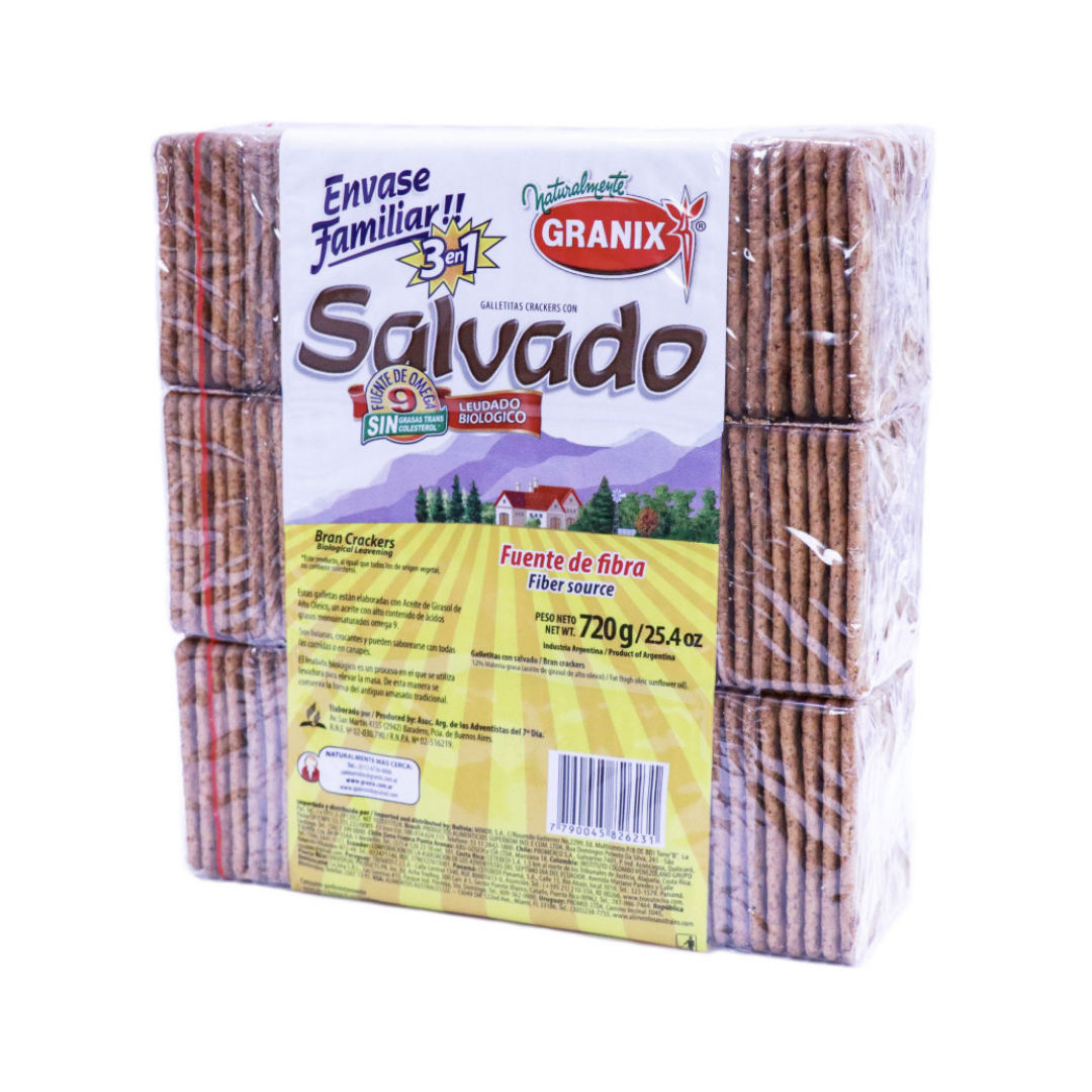 GALLETITAS CRACKERS GRANIX SALVADO 185G - PACK X 3 UNIDADES