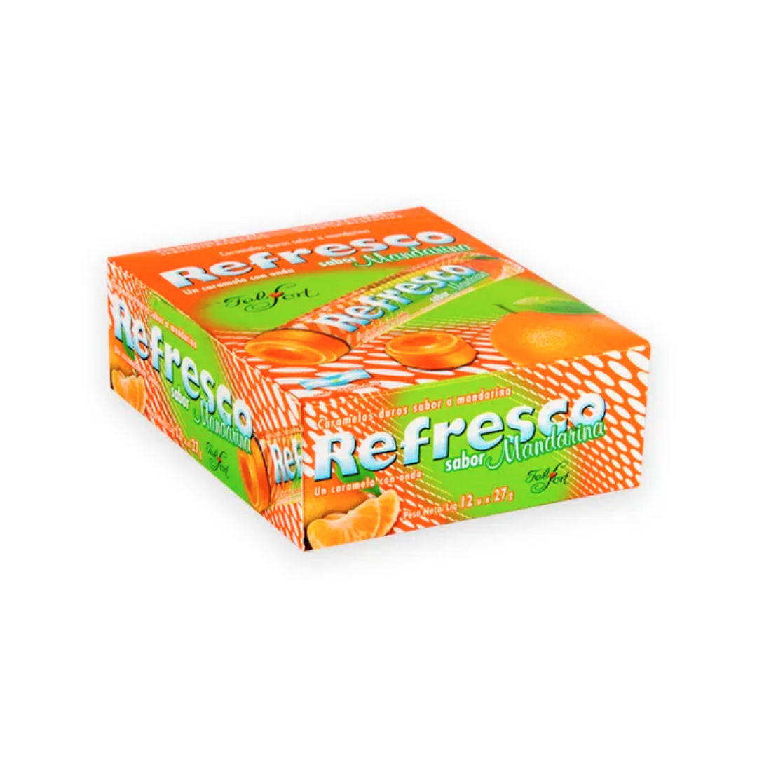 REFRESCO PASTILLAS SABOR MANDARINA - PACK X 12 UNIDADES