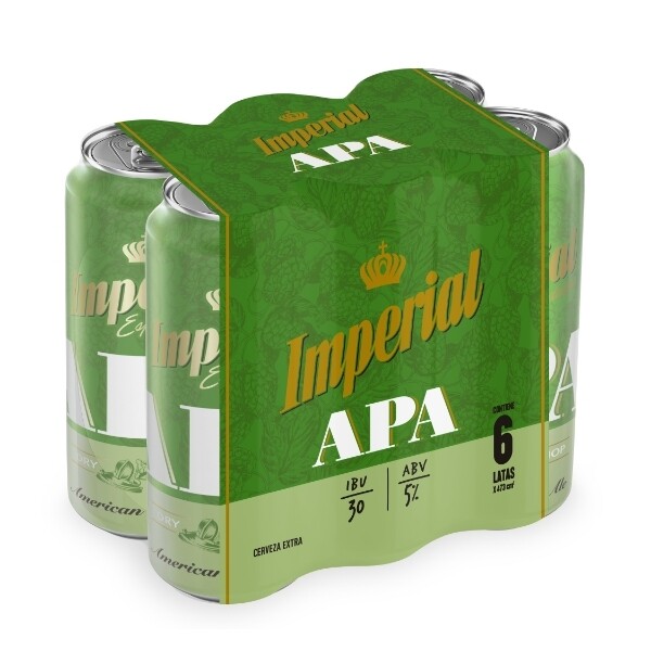 CERVEZA IMPERIAL APA 473ML - PACK X 6