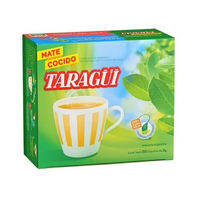 MATE COCIDO TARAGUI X 50 UNIDADES EN SAQUITOS - 150 GR