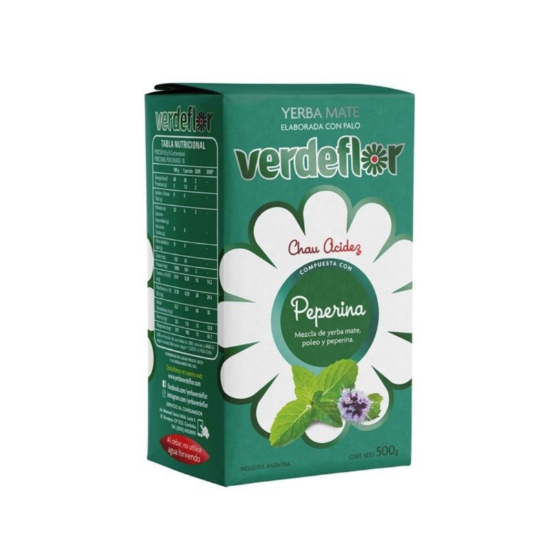 YERBA MATE VERDEFLOR PEPERINA 500GR