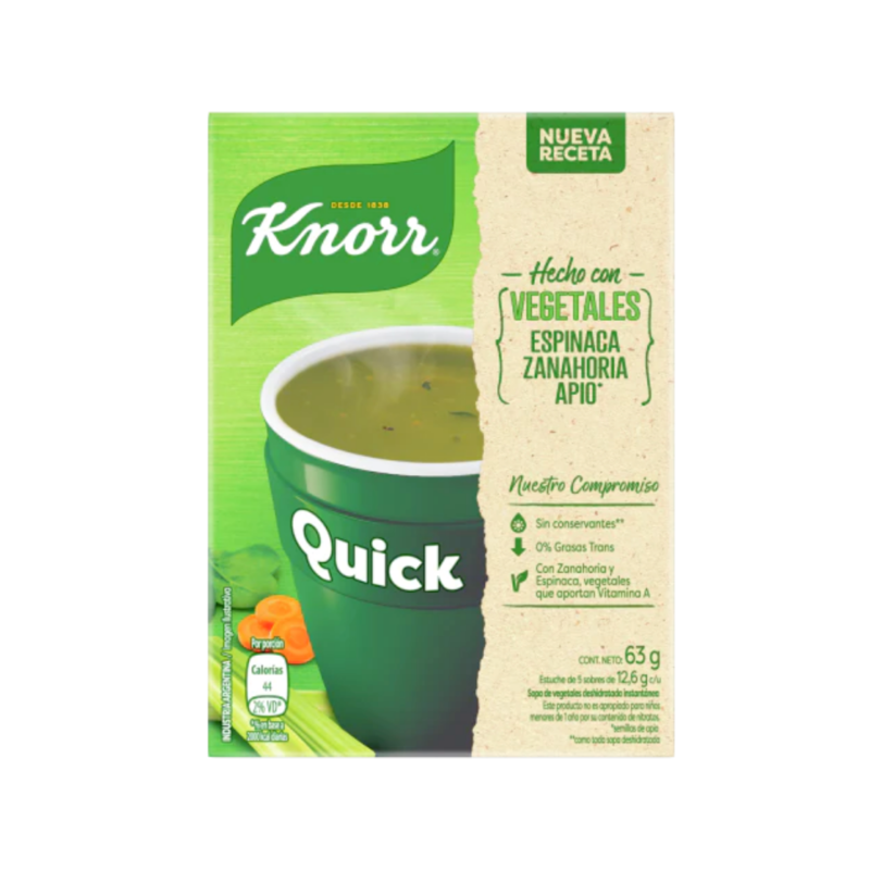 SOPA KNORR QUICK VEGETALES 5 SOBRES