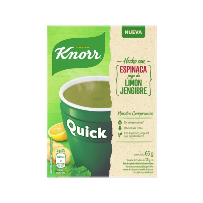 SOPA KNORR QUICK ESPINACA 5 SOBRES