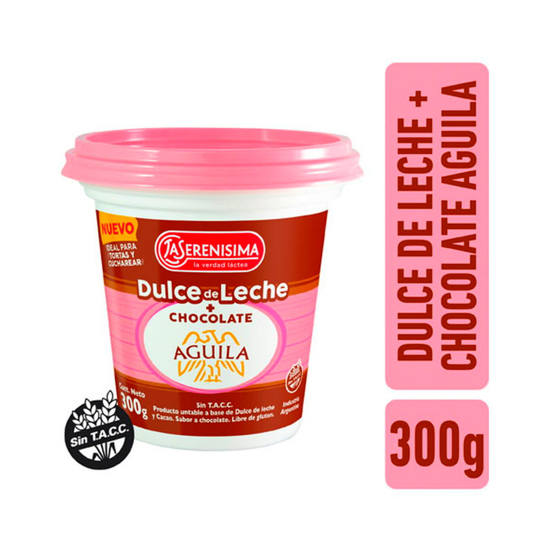 DULCE DE LECHE + CHOCOLATE ÁGUILA LA SERENISIMA - 300gr