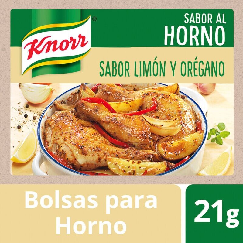 KNORR SABOR AL HORNO LIMON Y OREGANO EN BOLSA - 21GR