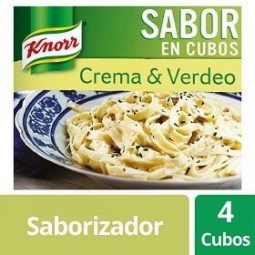 CUBOS SABORIZADORES KNORR DE CREMA Y VERDEO - 4 CUBOS