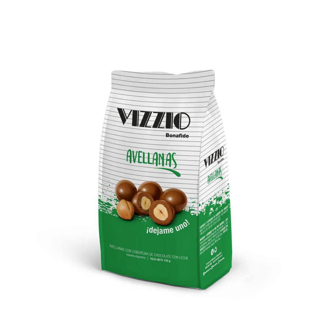 VIZZIO AVELLANAS CON CHOCOLATE BONAFIDE - 100G