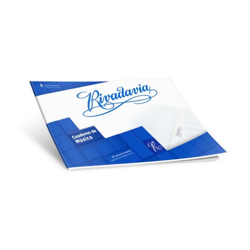 CUADERNO RIVADAVIA MUSICA PENTAGRAMADO 20 HOJAS
