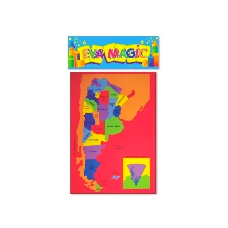 MAPA ARGENTINA GOMA EVA 20X30CM